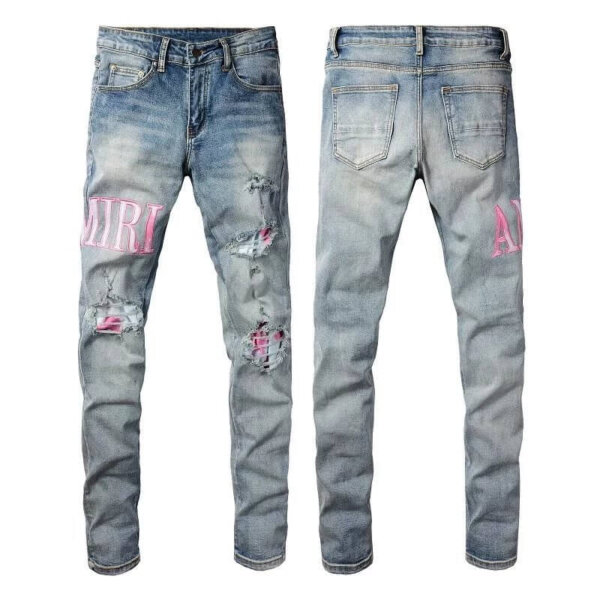 Pink Distressed Lettering Purple Jeans 37 styles